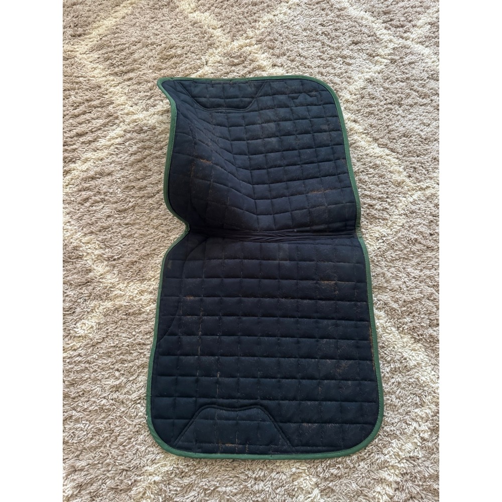 LeMieux Loire Classic Dressage Saddle Pad Hunter Green S/M Satin Horse Tack - Picture 3 of 6